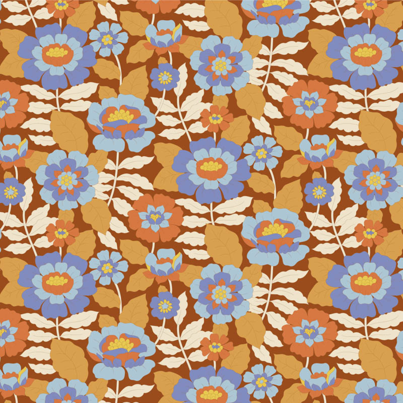Tilda Patchwork Stoff Baumwolle - Wallflower - Beverly Caramel